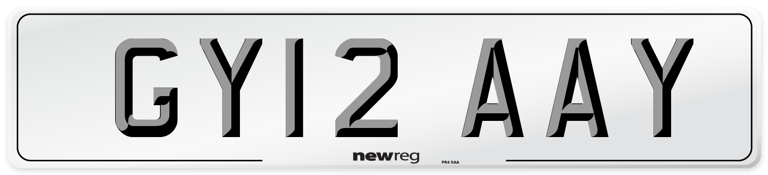 GY12 AAY Number Plate from New Reg